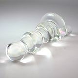 Glass Clear Spinner Juicer with 2 Waves Anal Toy