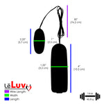 LeLuv Classic Vibrating Egg - Multispeed Dial Controller Wired Bullet in Vibrant Colors