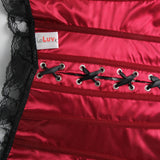 Lingerie Red Lace Back Bustier Corset G String PLUS SIZE AVAILABLE