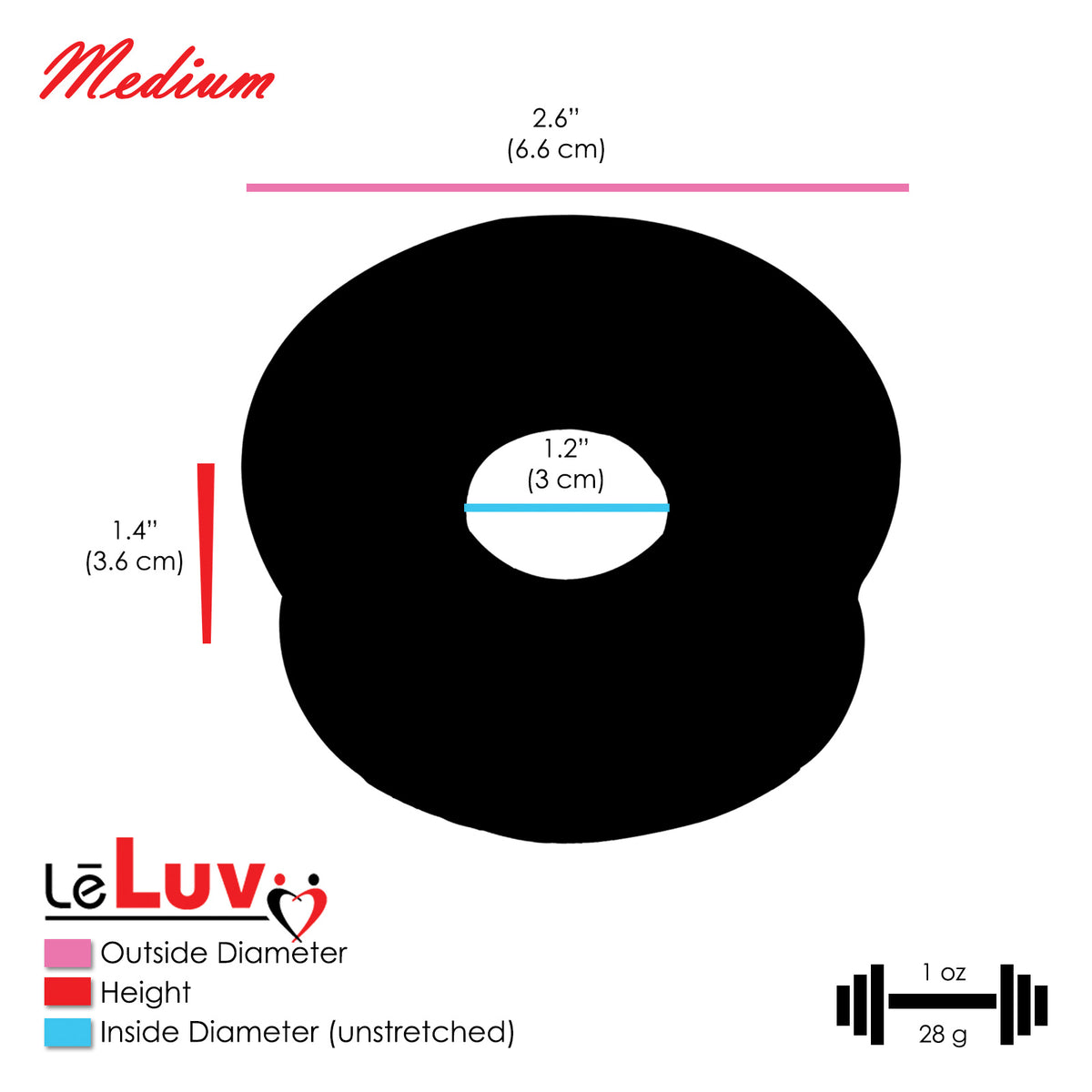 LeLuv Tgrip Handle EasyOp Penis Pump + TPR Sleeves 3 Pack - Clear Hose, 2.0" Cylinder