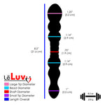 LeLuv Glass Dark Nights 3 Piece Gift Set Dildos & Butt Plug