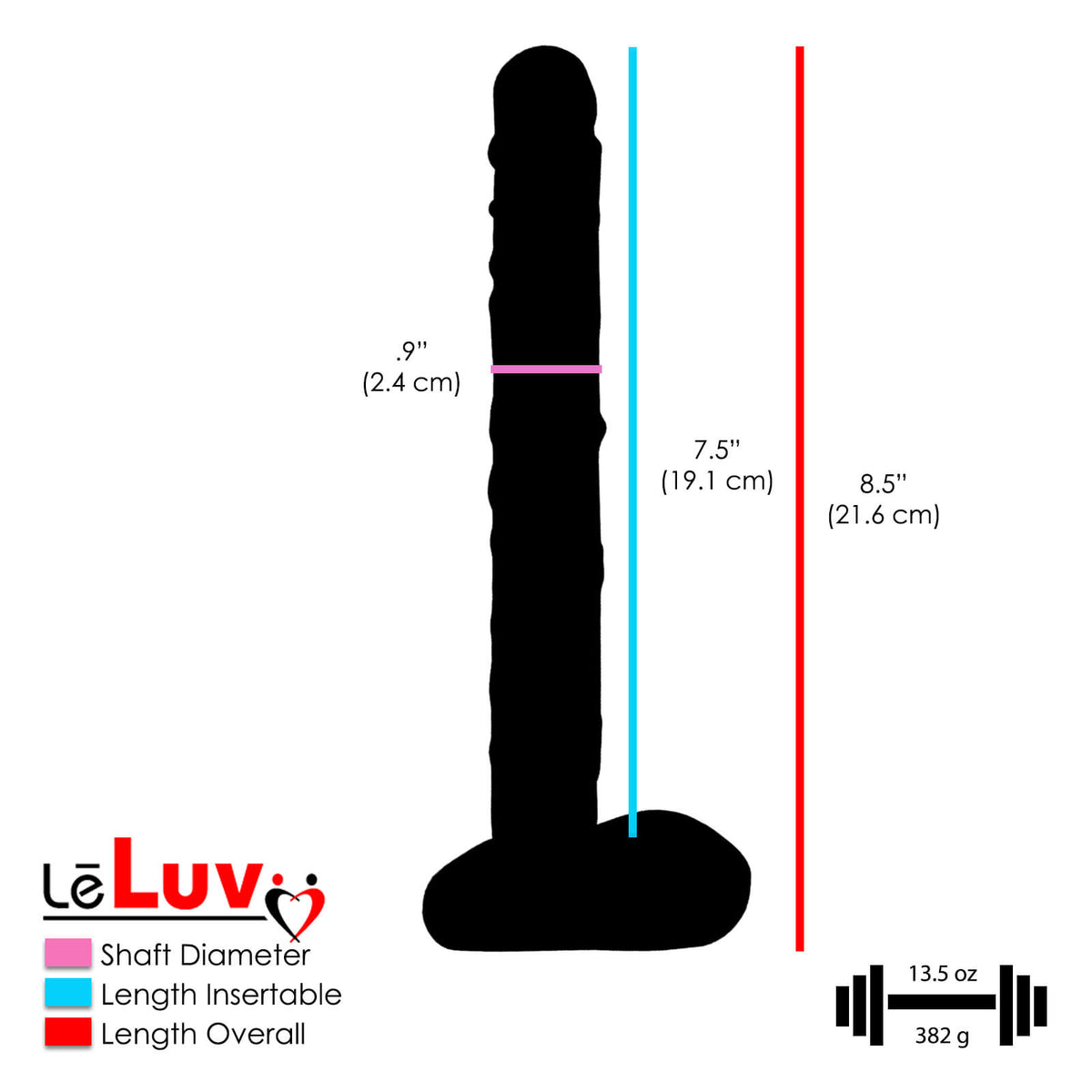 LeLuv Glass Dark Nights 3 Piece Gift Set Dildos & Butt Plug
