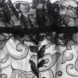 Diamond Lace Lingerie Strapless Corset Boned Bustier PLUS SIZE