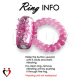 Beaded Luv Vibrating Cock Ring Clitoris Tickler