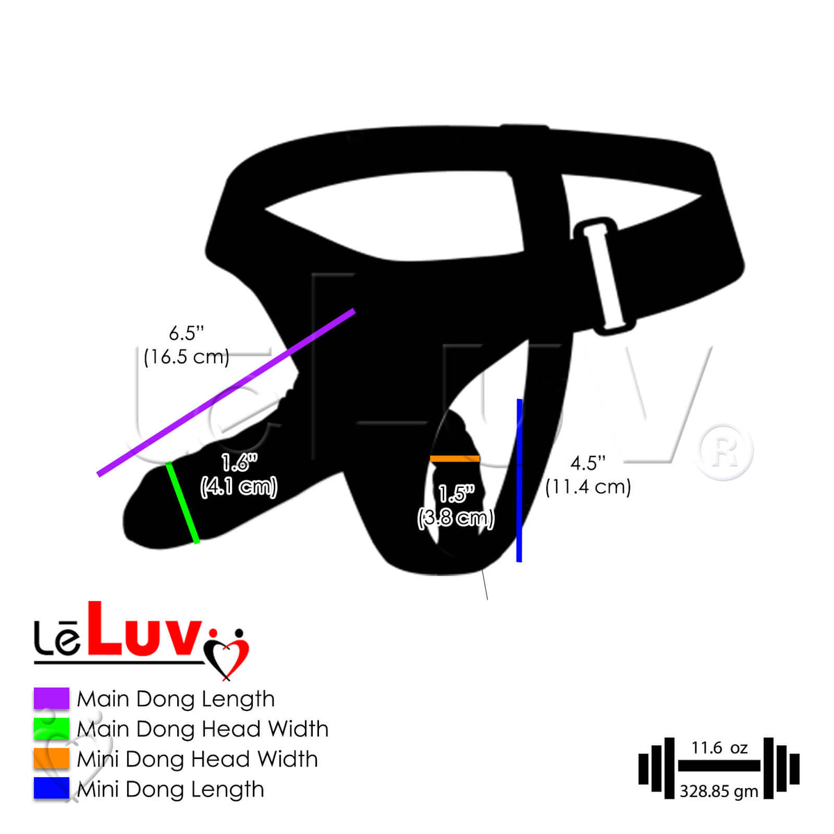 Female Strap-On Double Dongs Adjustable Harness