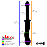 Glass 10 Inch Double-ended Couples Curved Dildo