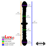 Glass 10 Inch Yellow Swirl Blue Beads Couples Double-ended Wand Dildo
