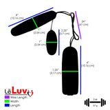 Vibrating Dual Small & Large Bullets with Dial Controller in Vibrant Colors