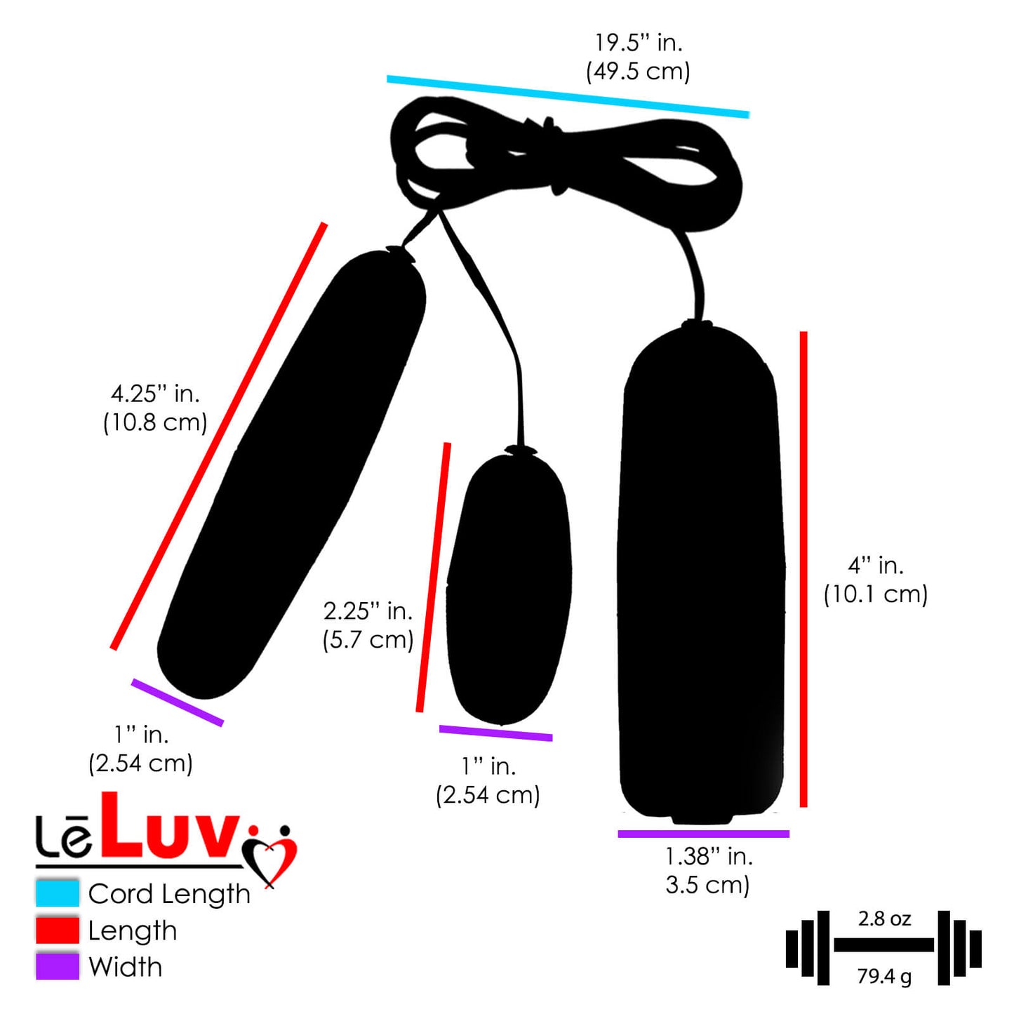 LeLuv Classic Vibrating Silver Bullet - Multispeed Dial Controller Wired Chrome Massager