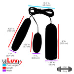 LeLuv Classic Vibrating Silver Bullet - Multispeed Dial Controller Wired Chrome Massager