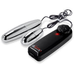 LeLuv Classic Vibrating Silver Bullet - Multispeed Dial Controller Wired Chrome Massager