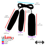 LeLuv Classic Vibrating Silver Bullet - Multispeed Dial Controller Wired Chrome Massager