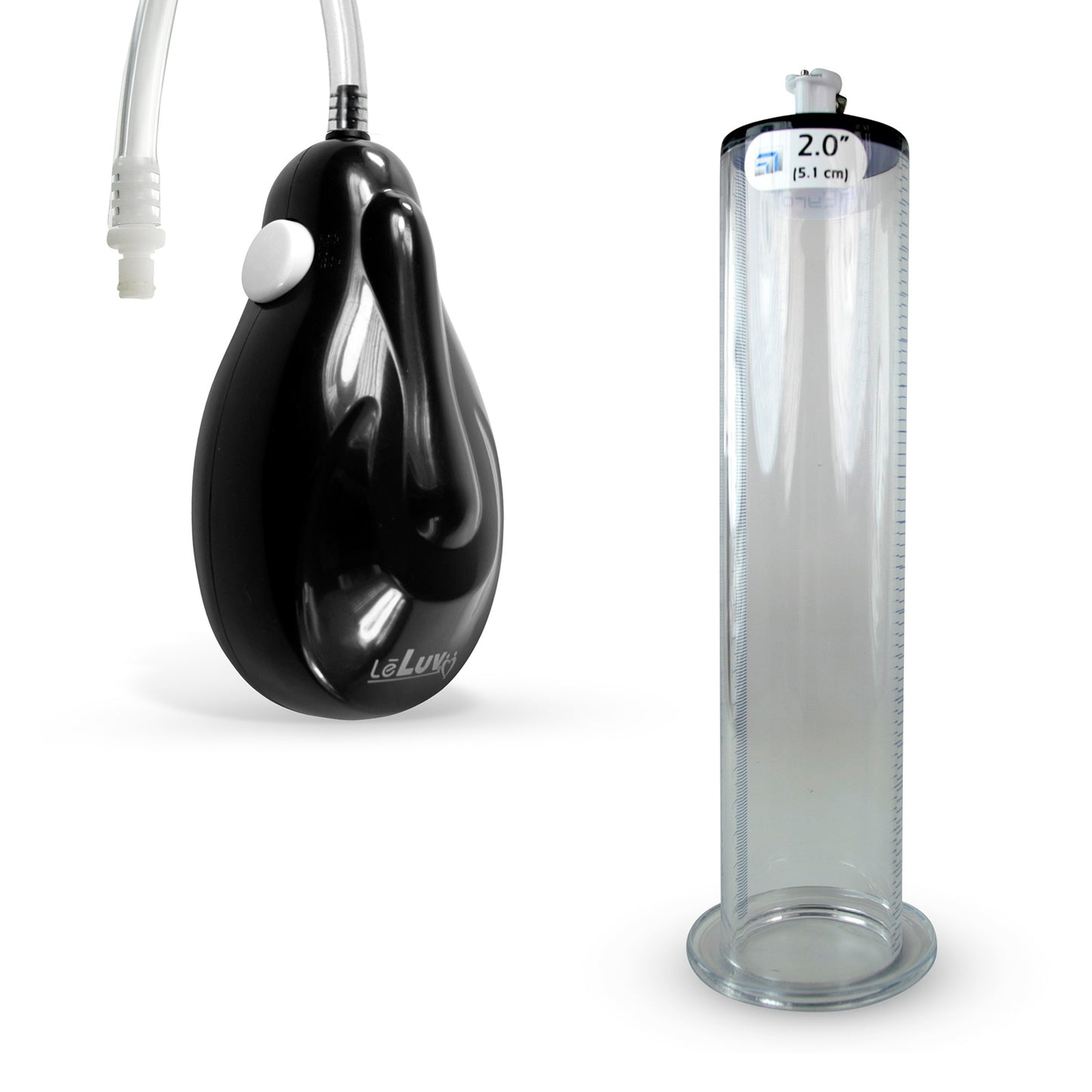 eGrip Electric Quick-Release Penis Pump | 9 or 12 Inch Length WIDE FLANGE Cylinder | 1.50-2.50"