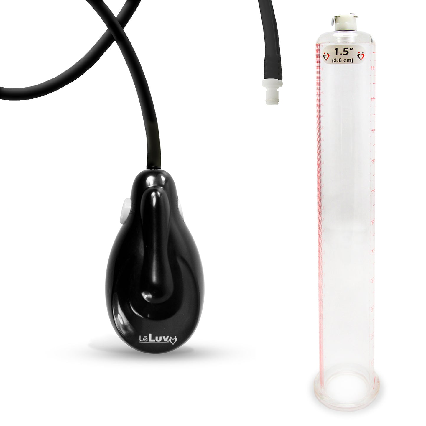 eGrip Electric Handle Penis Pump with Premium Hose | 9 or 12 Inch Length, 1.35-3.70 Inch Diameter Cylinder