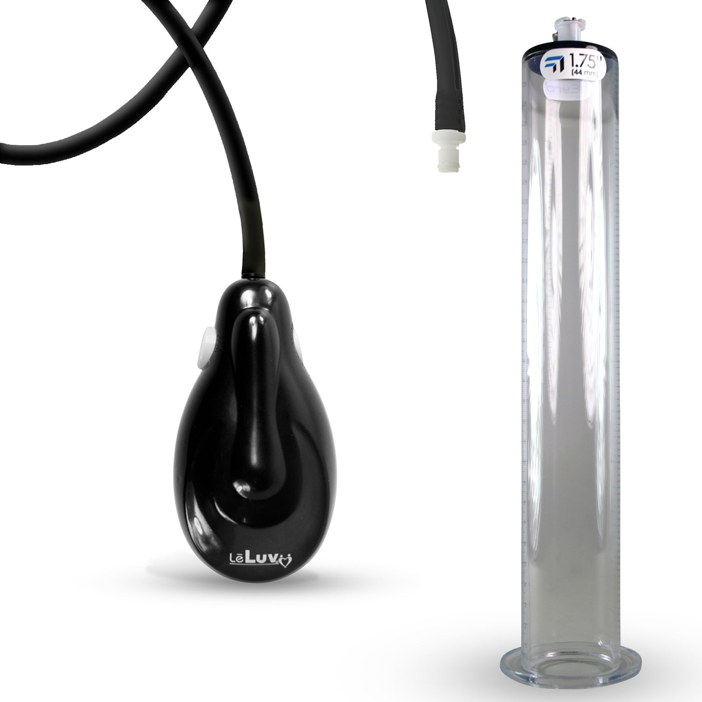 eGrip Electric Penis Pump with Premium Hose | 9 or 12 Inch Length, 1.50-2.50" Diameter WIDE FLANGE Cylinder
