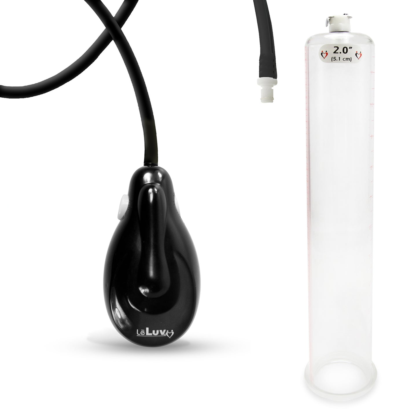 eGrip Electric Handle Penis Pump with Premium Hose | 9 or 12 Inch Length, 1.35-3.70 Inch Diameter Cylinder
