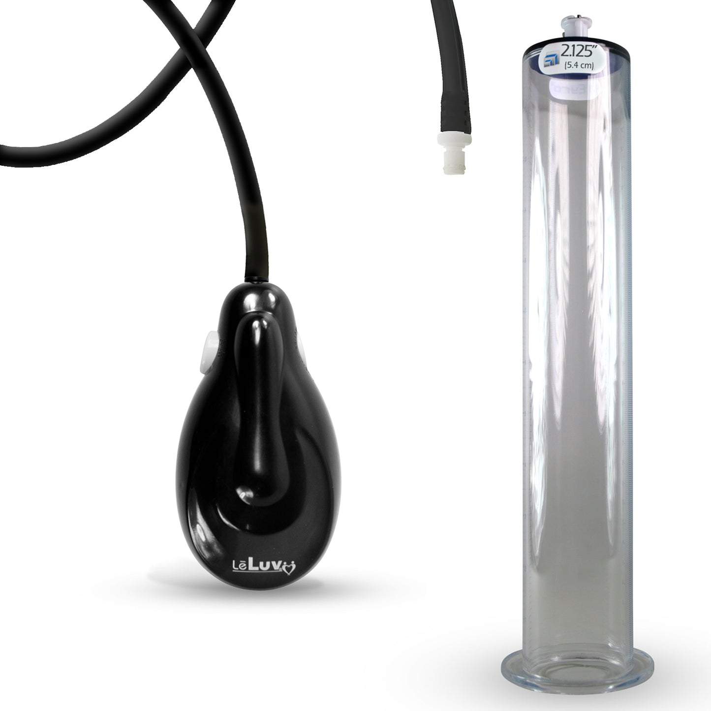 eGrip Electric Penis Pump with Premium Hose | 9 or 12 Inch Length, 1.50-2.50" Diameter WIDE FLANGE Cylinder