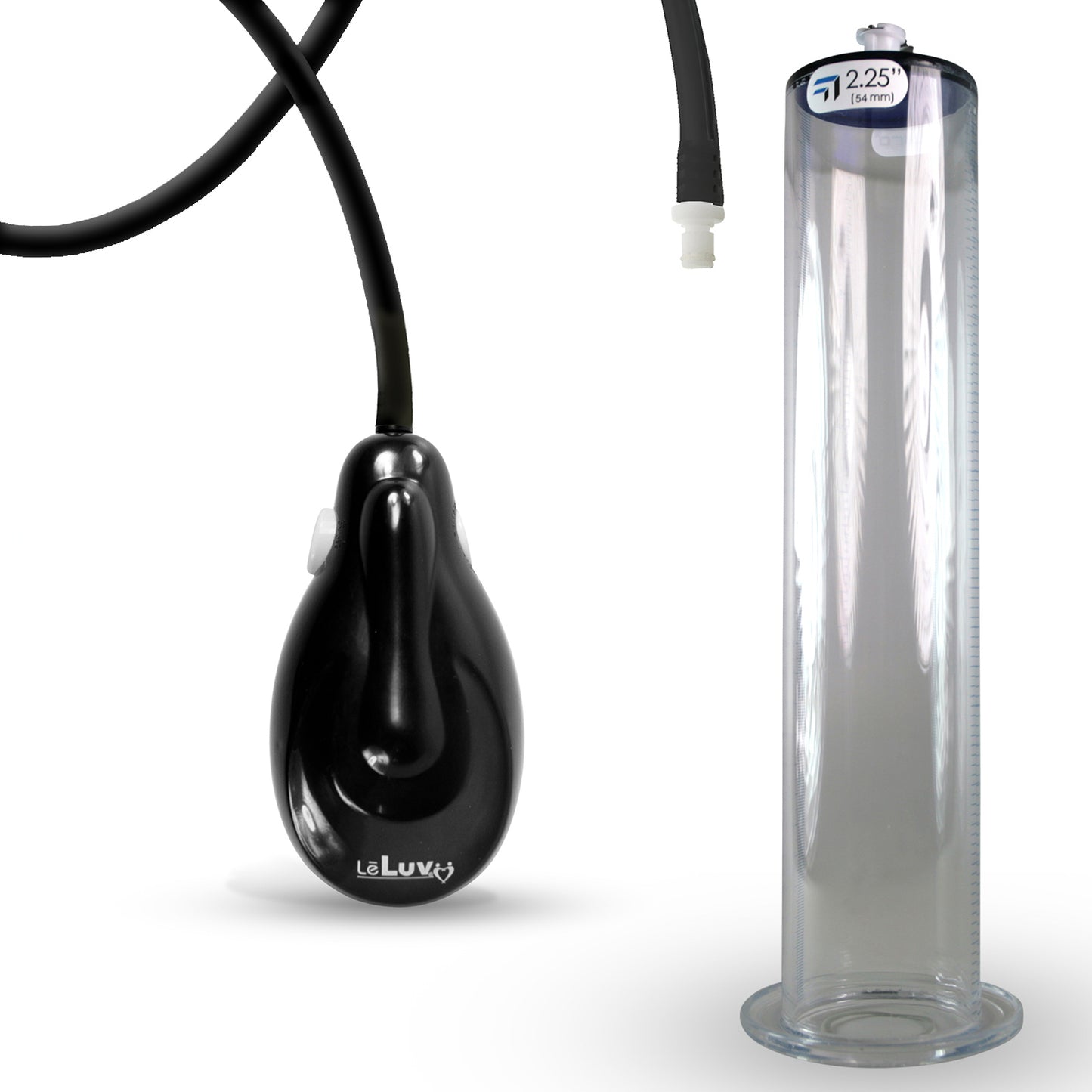 eGrip Electric Penis Pump with Premium Hose | 9 or 12 Inch Length, 1.50-2.50" Diameter WIDE FLANGE Cylinder