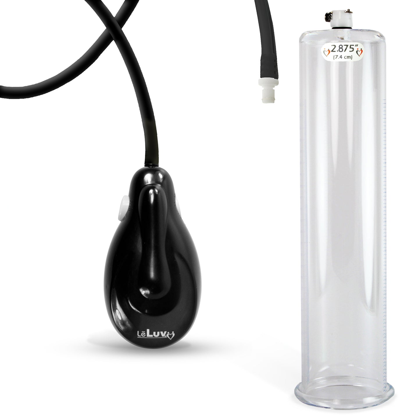 eGrip Electric Handle Penis Pump with Premium Hose | 9 or 12 Inch Length, 1.35-3.70 Inch Diameter Cylinder