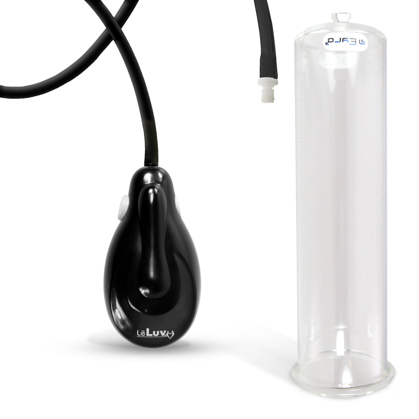 eGrip Electric Handle Penis Pump with Premium Hose | 9 or 12 Inch Length, 1.35-3.70 Inch Diameter Cylinder