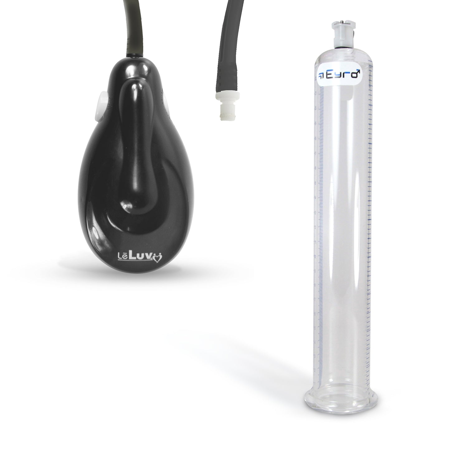 eGrip Electric Handle Penis Pump with Premium Hose | 9 or 12 Inch Length, 1.35-3.70 Inch Diameter Cylinder