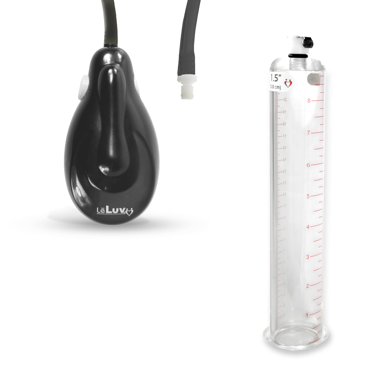 eGrip Electric Handle Penis Pump with Premium Hose | 9 or 12 Inch Length, 1.35-3.70 Inch Diameter Cylinder