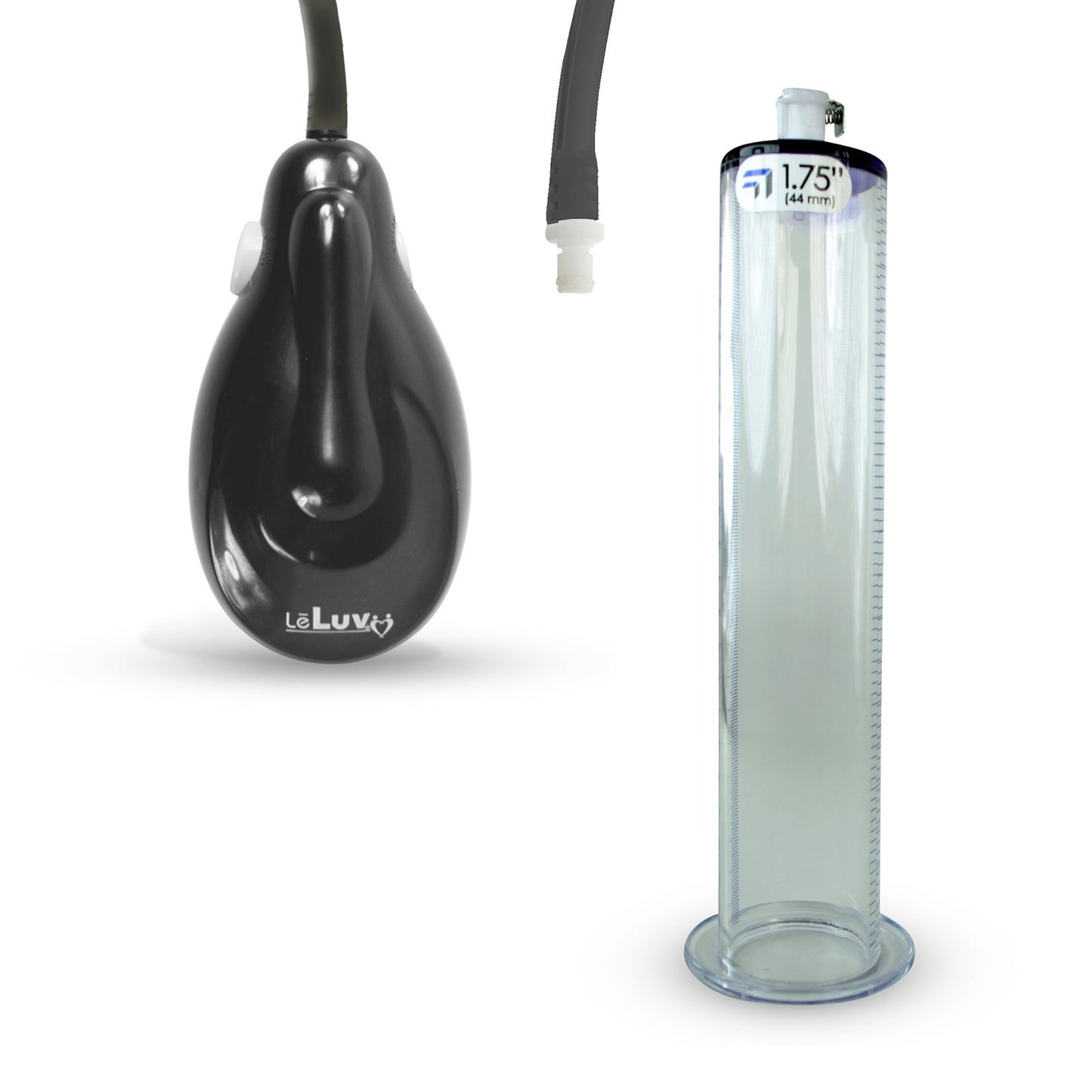 eGrip Electric Penis Pump with Premium Hose | 9 or 12 Inch Length, 1.50-2.50" Diameter WIDE FLANGE Cylinder