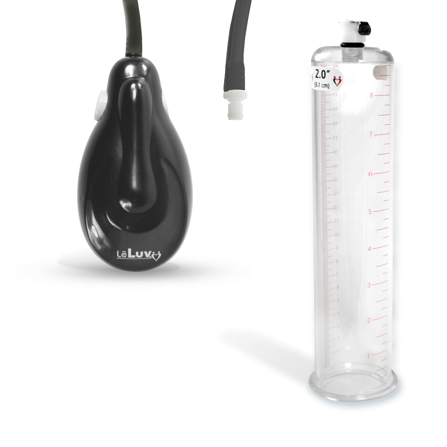 eGrip Electric Handle Penis Pump with Premium Hose | 9 or 12 Inch Length, 1.35-3.70 Inch Diameter Cylinder