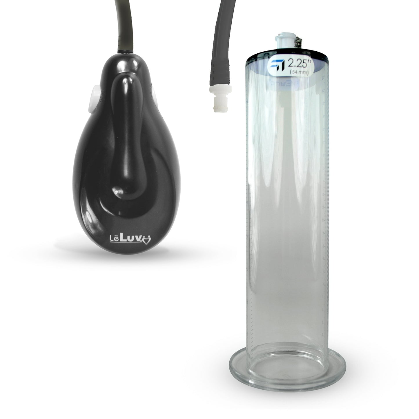 eGrip Electric Penis Pump with Premium Hose | 9 or 12 Inch Length, 1.50-2.50" Diameter WIDE FLANGE Cylinder