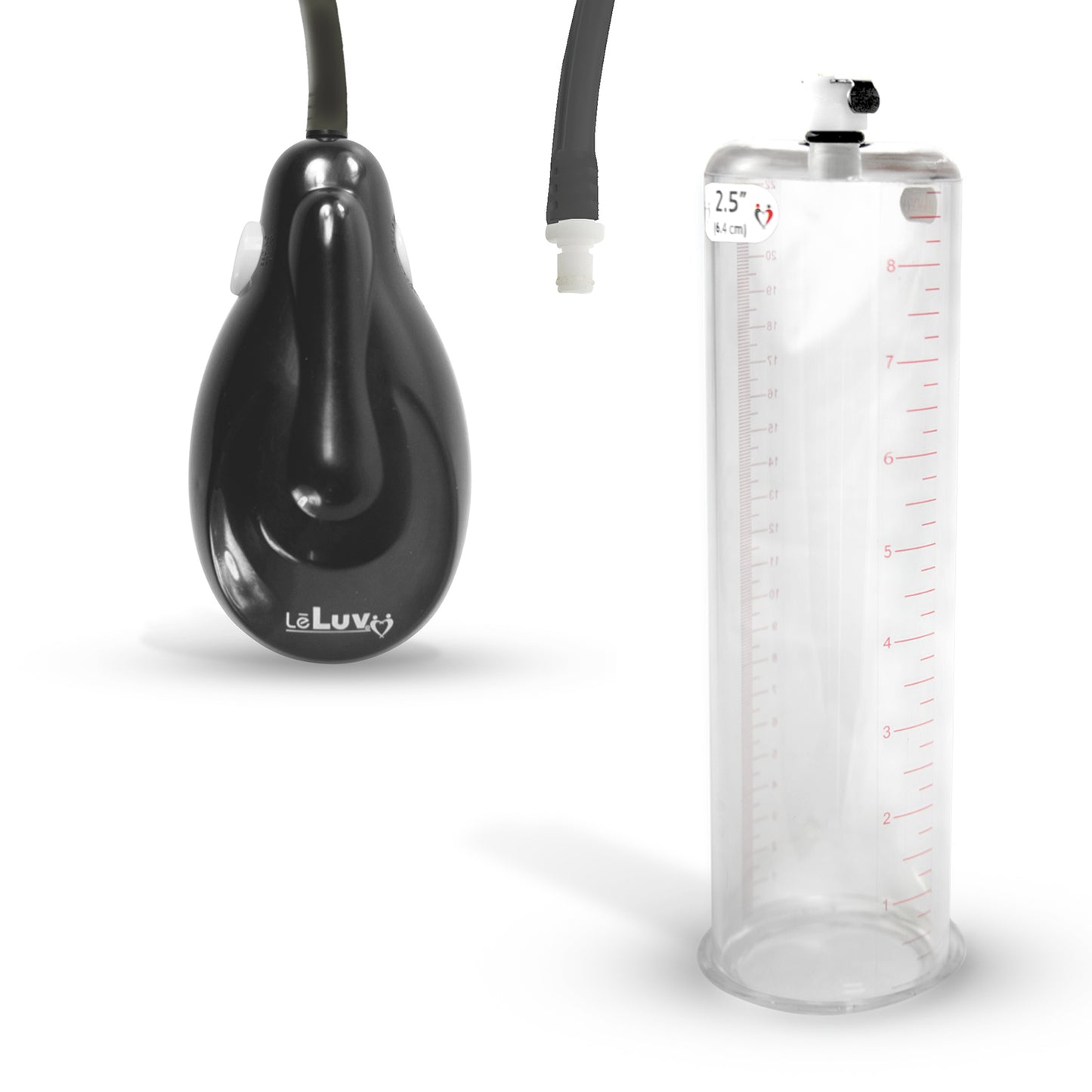 eGrip Electric Handle Penis Pump with Premium Hose | 9 or 12 Inch Length, 1.35-3.70 Inch Diameter Cylinder