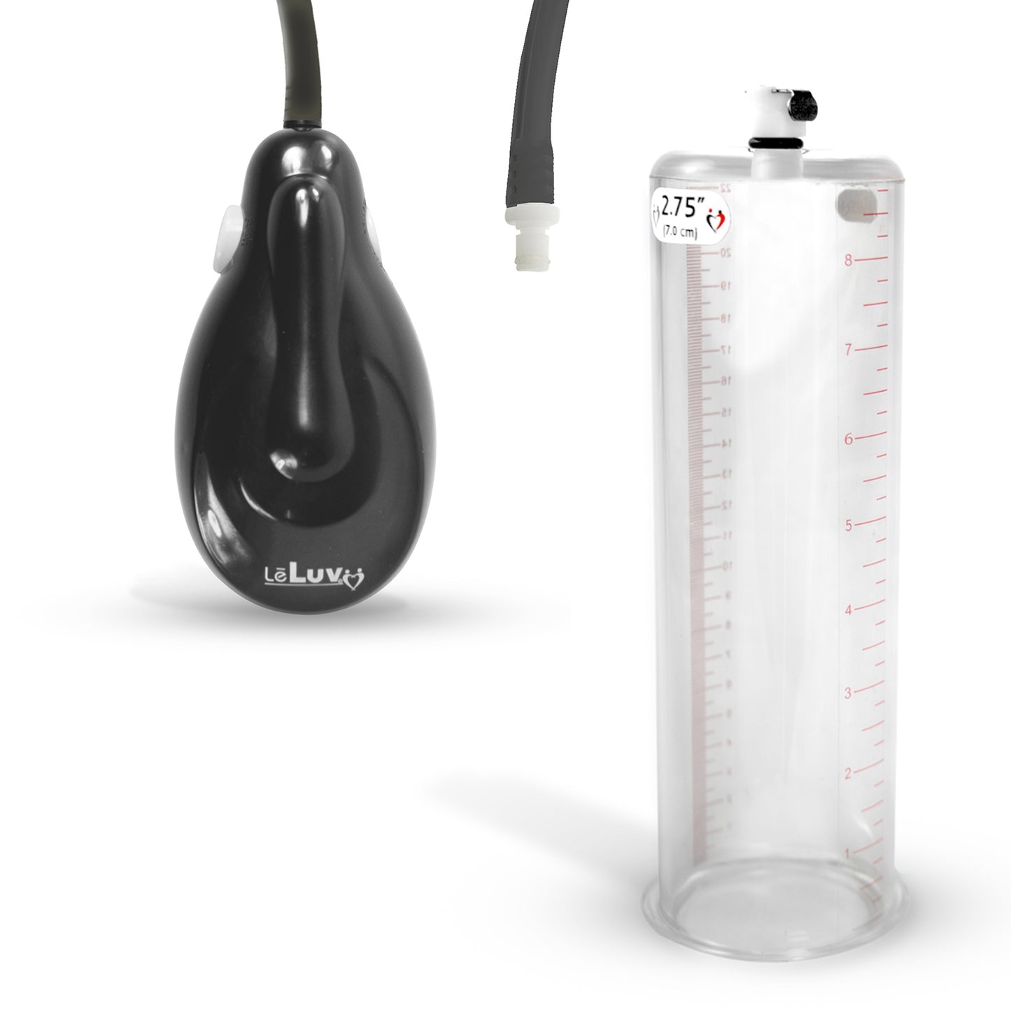 eGrip Electric Handle Penis Pump with Premium Hose | 9 or 12 Inch Length, 1.35-3.70 Inch Diameter Cylinder