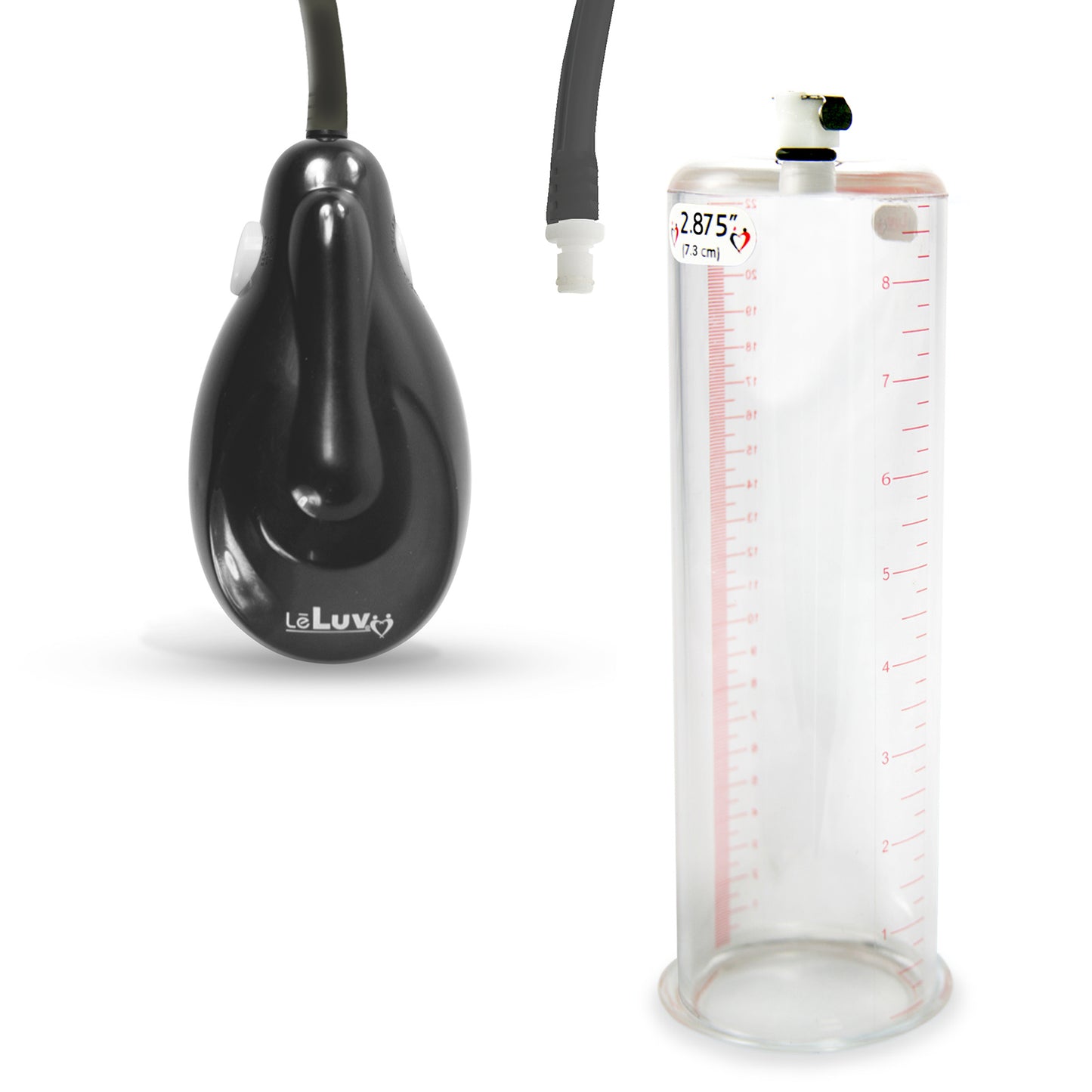 eGrip Electric Handle Penis Pump with Premium Hose | 9 or 12 Inch Length, 1.35-3.70 Inch Diameter Cylinder