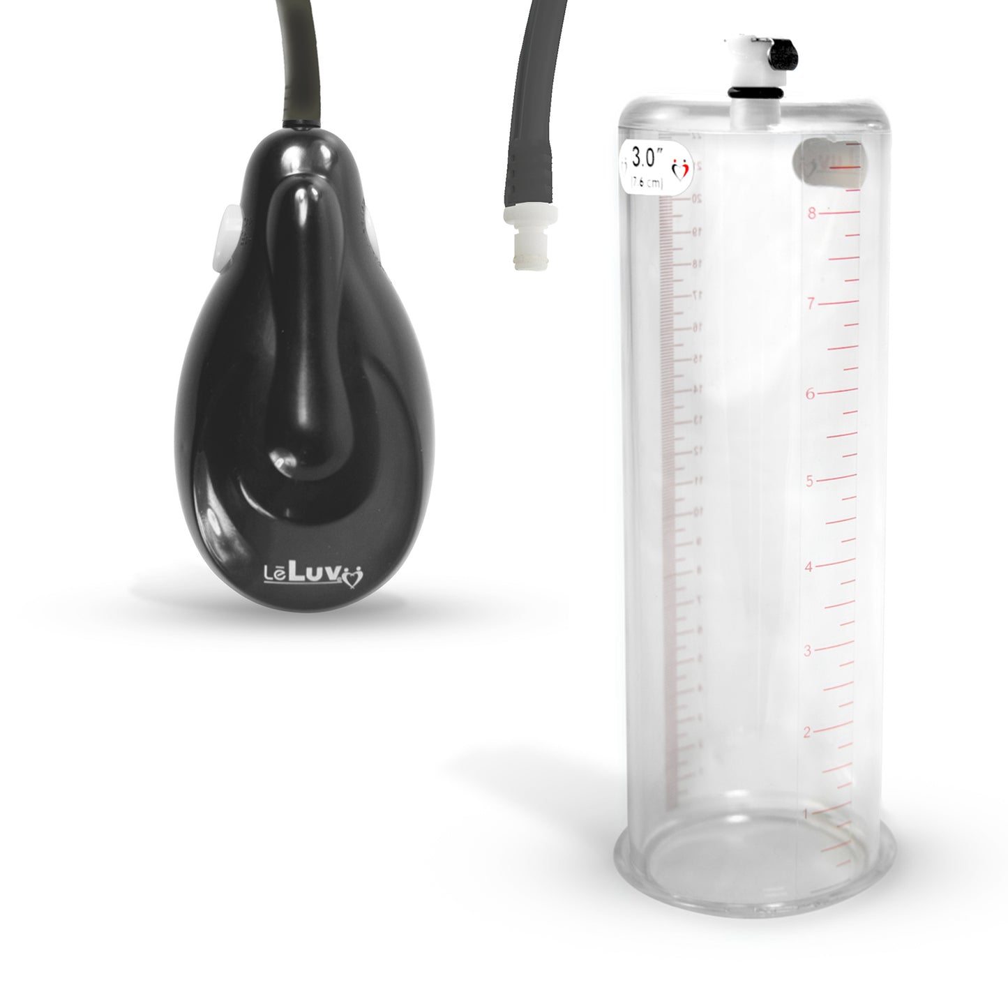 eGrip Electric Handle Penis Pump with Premium Hose | 9 or 12 Inch Length, 1.35-3.70 Inch Diameter Cylinder