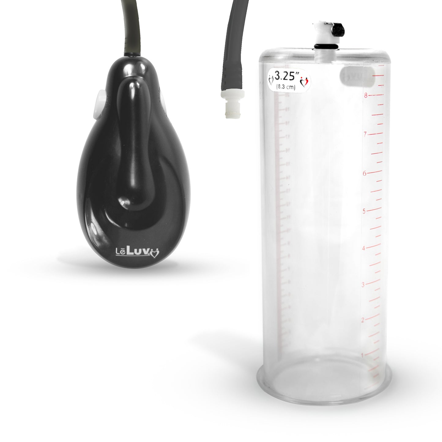 eGrip Electric Handle Penis Pump with Premium Hose | 9 or 12 Inch Length, 1.35-3.70 Inch Diameter Cylinder