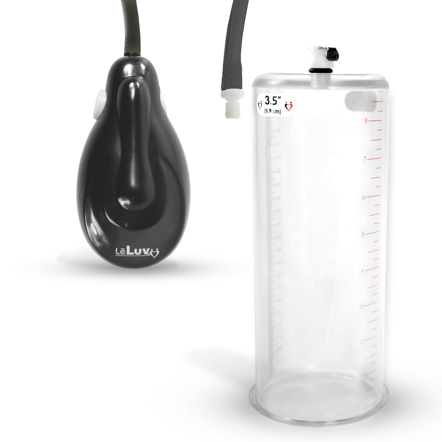 eGrip Electric Handle Penis Pump with Premium Hose | 9 or 12 Inch Length, 1.35-3.70 Inch Diameter Cylinder