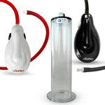 eGrip Electric Penis Pump with Premium Hose | 9 or 12 Inch Length, 1.50-2.50" Diameter WIDE FLANGE Cylinder