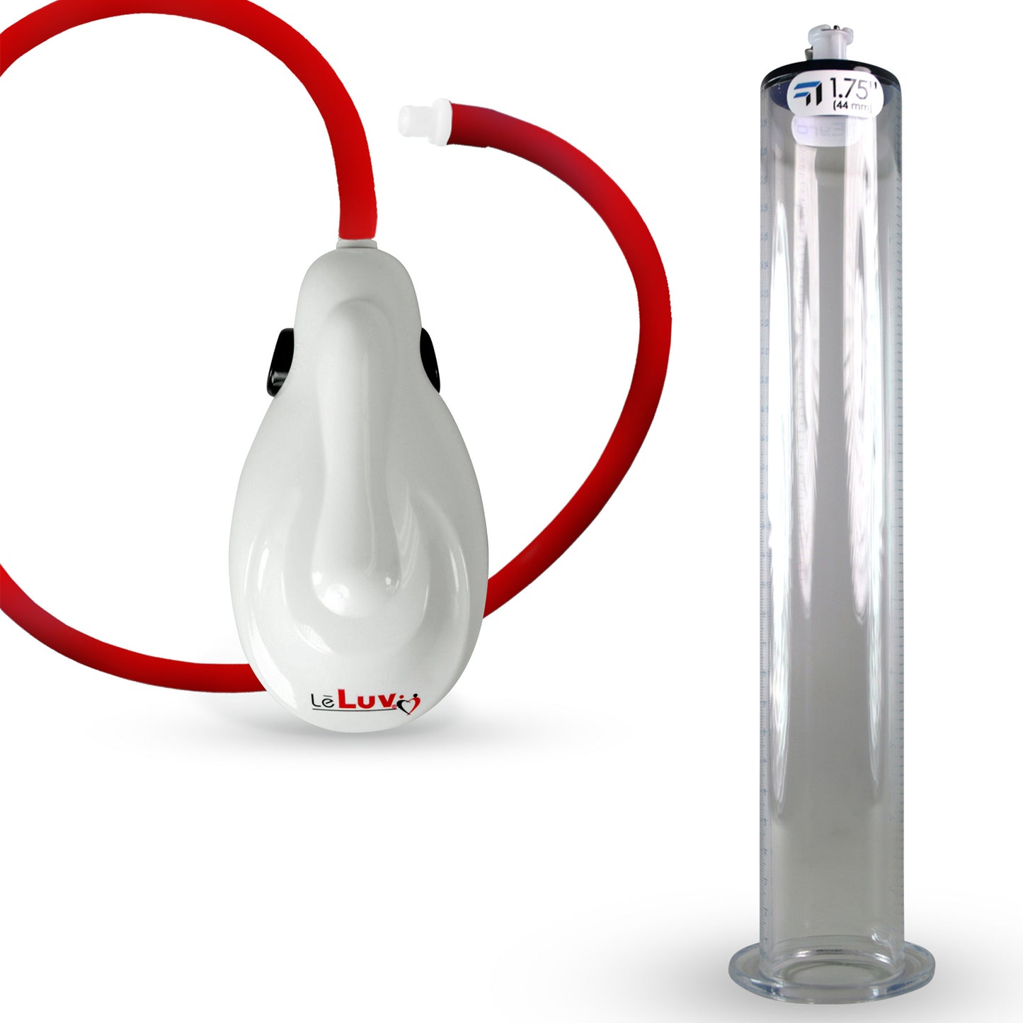 eGrip Electric Penis Pump with Premium Hose | 9 or 12 Inch Length, 1.50-2.50" Diameter WIDE FLANGE Cylinder