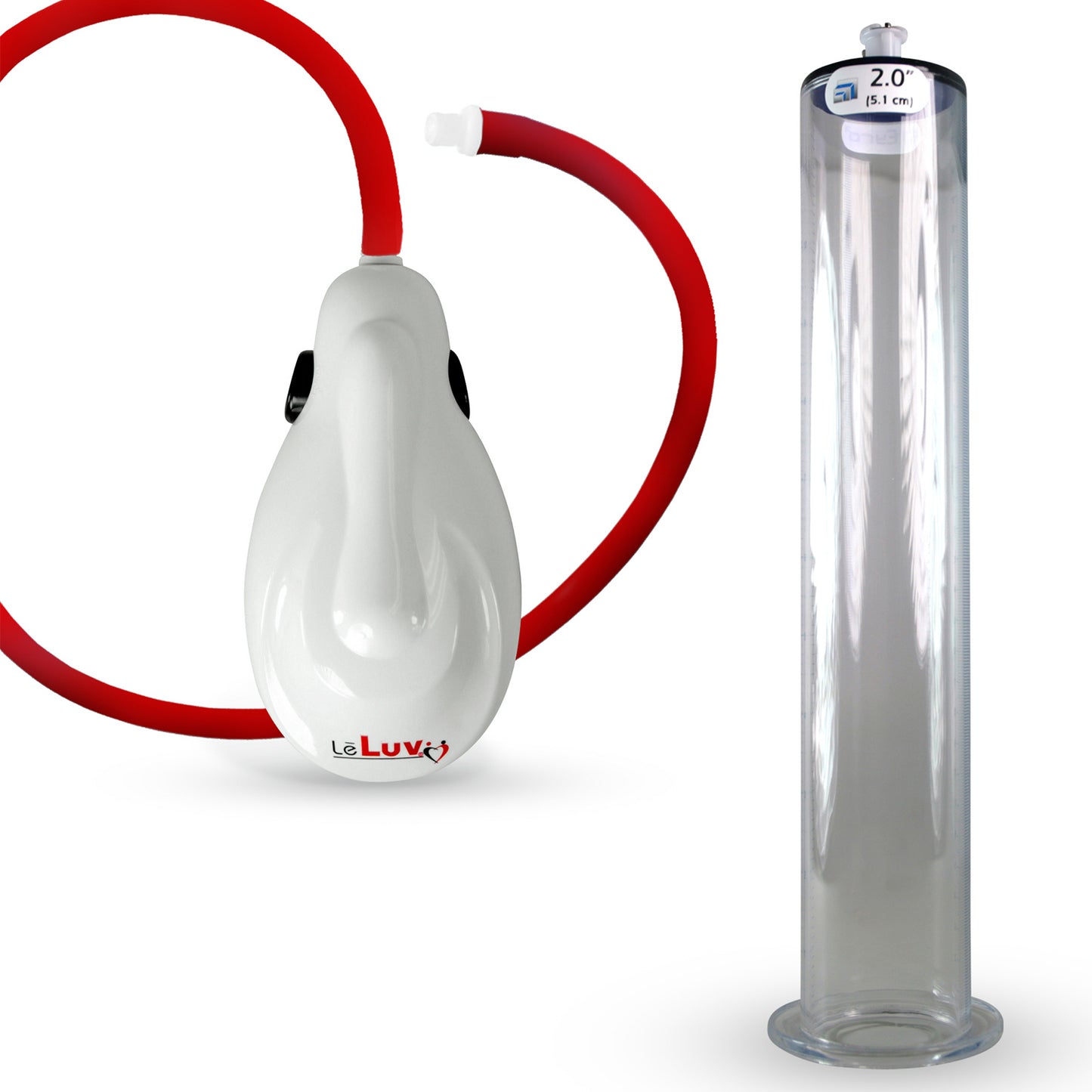 eGrip Electric Penis Pump with Premium Hose | 9 or 12 Inch Length, 1.50-2.50" Diameter WIDE FLANGE Cylinder