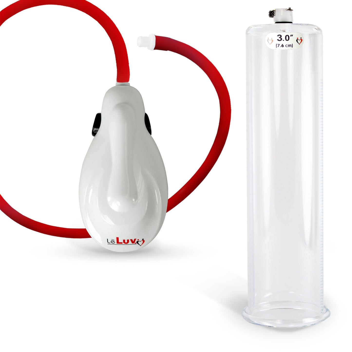 eGrip Electric Handle Penis Pump with Premium Hose | 9 or 12 Inch Length, 1.35-3.70 Inch Diameter Cylinder