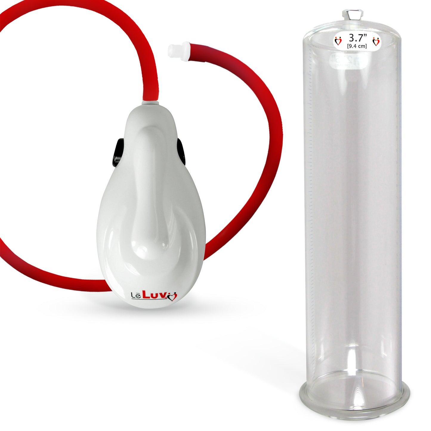 eGrip Electric Handle Penis Pump with Premium Hose | 9 or 12 Inch Length, 1.35-3.70 Inch Diameter Cylinder