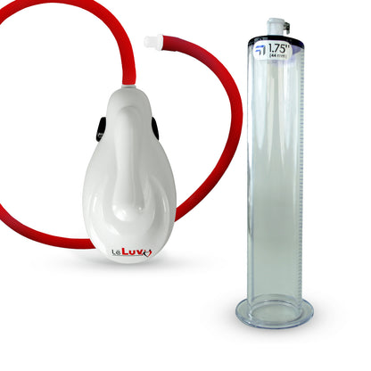 eGrip Electric Penis Pump with Premium Hose | 9 or 12 Inch Length, 1.50-2.50" Diameter WIDE FLANGE Cylinder