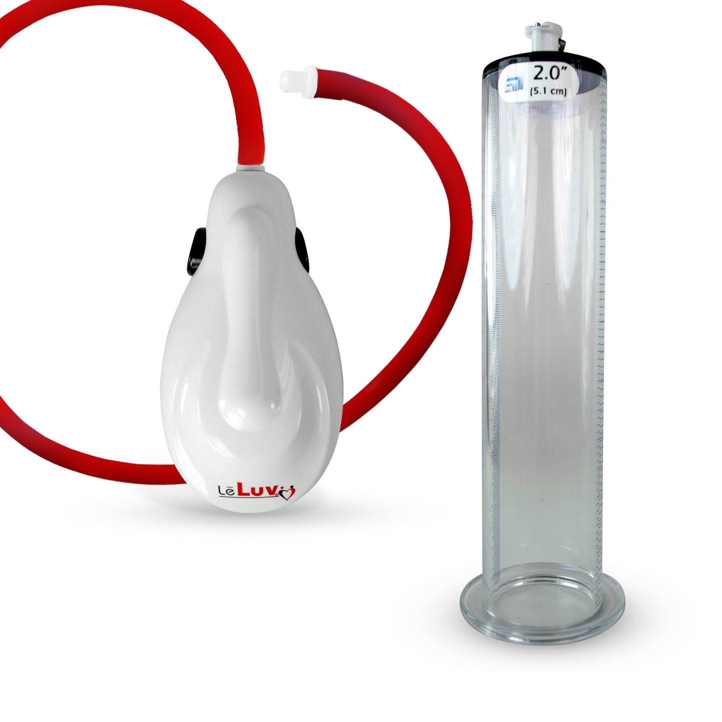 eGrip Electric Penis Pump with Premium Hose | 9 or 12 Inch Length, 1.50-2.50" Diameter WIDE FLANGE Cylinder