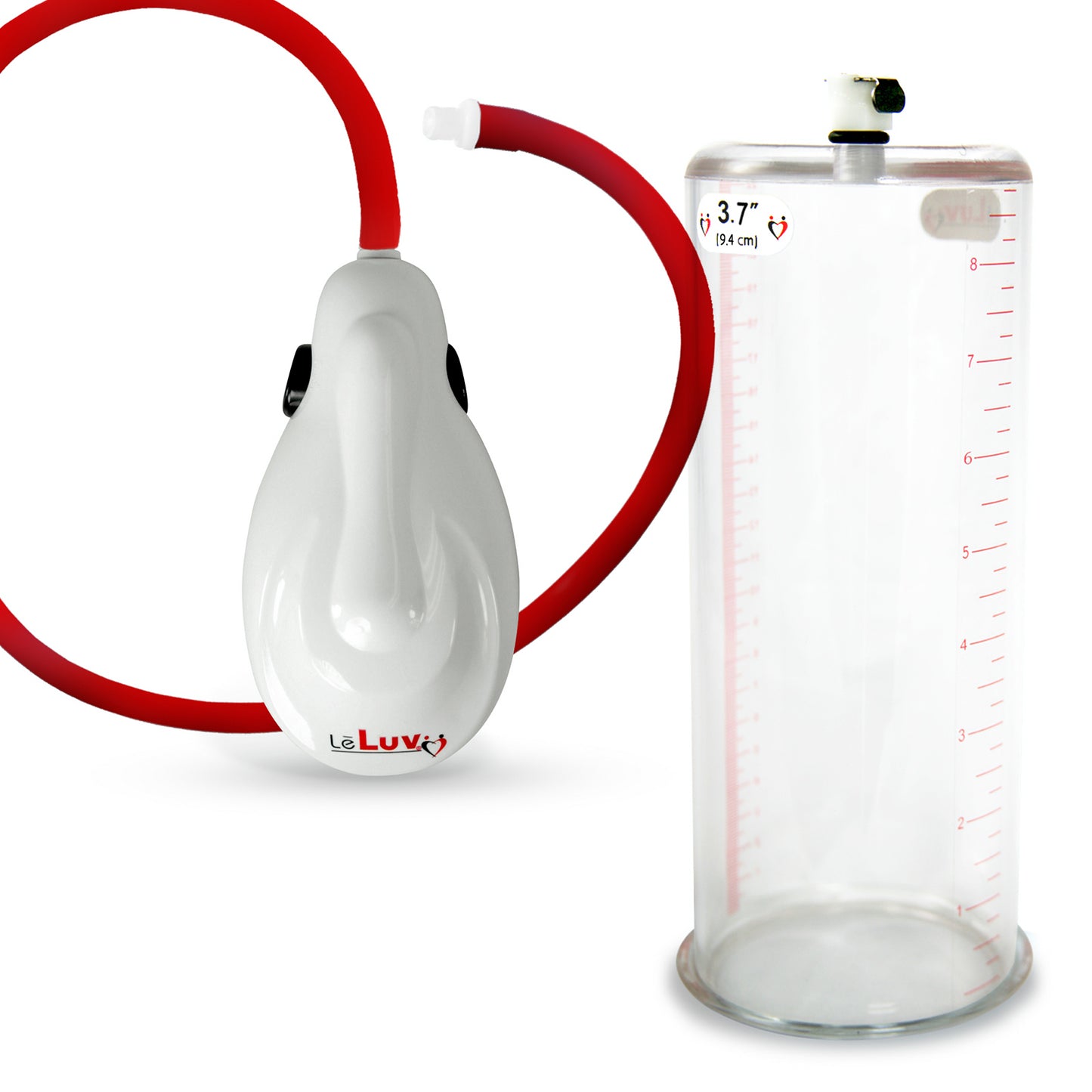 eGrip Electric Handle Penis Pump with Premium Hose | 9 or 12 Inch Length, 1.35-3.70 Inch Diameter Cylinder