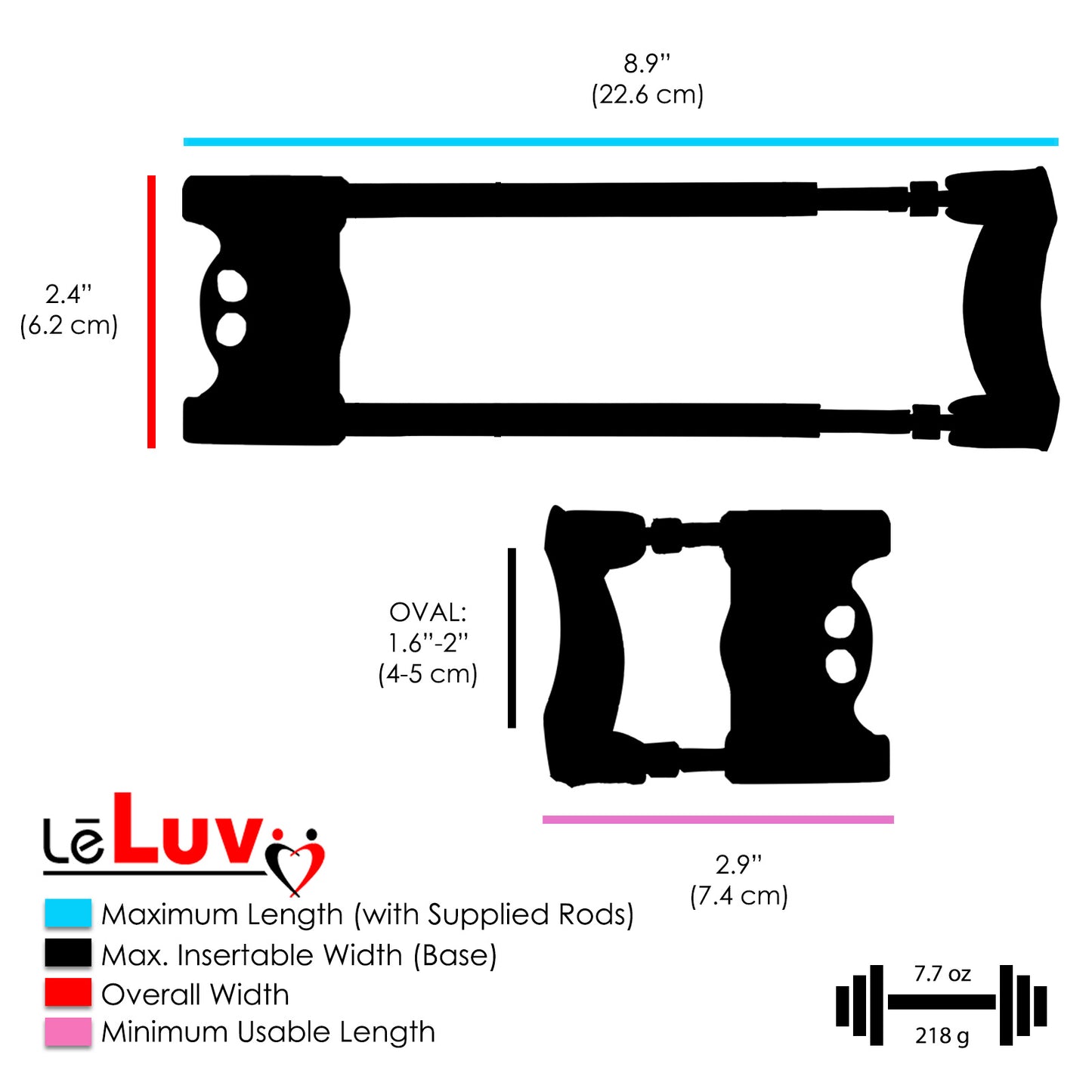 LeLuv EasyMAX Gold Extender | Spring-Loaded 8.9 Inch Max. Length Penis Stretcher