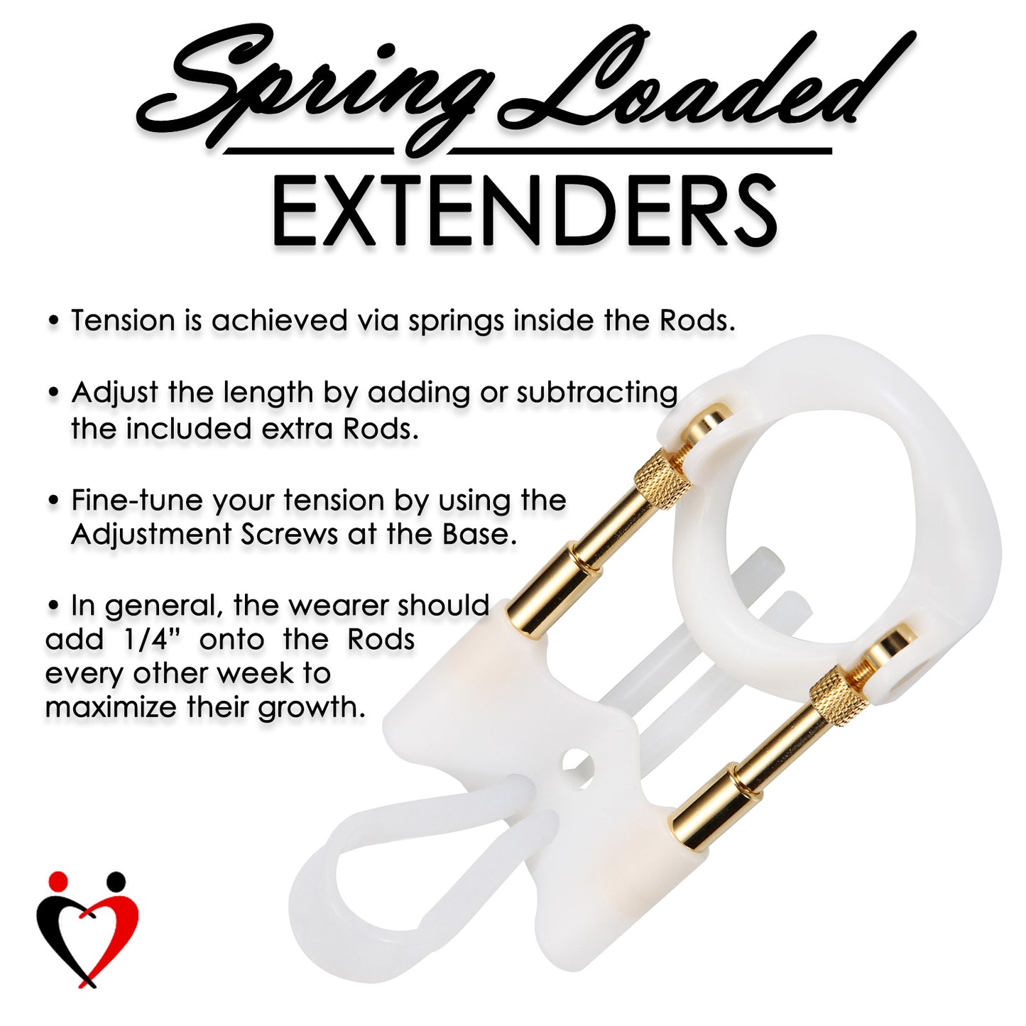 LeLuv EasyMAX Gold Spring-Loaded Penis Extender | 8.9 Inch Maximum Length!