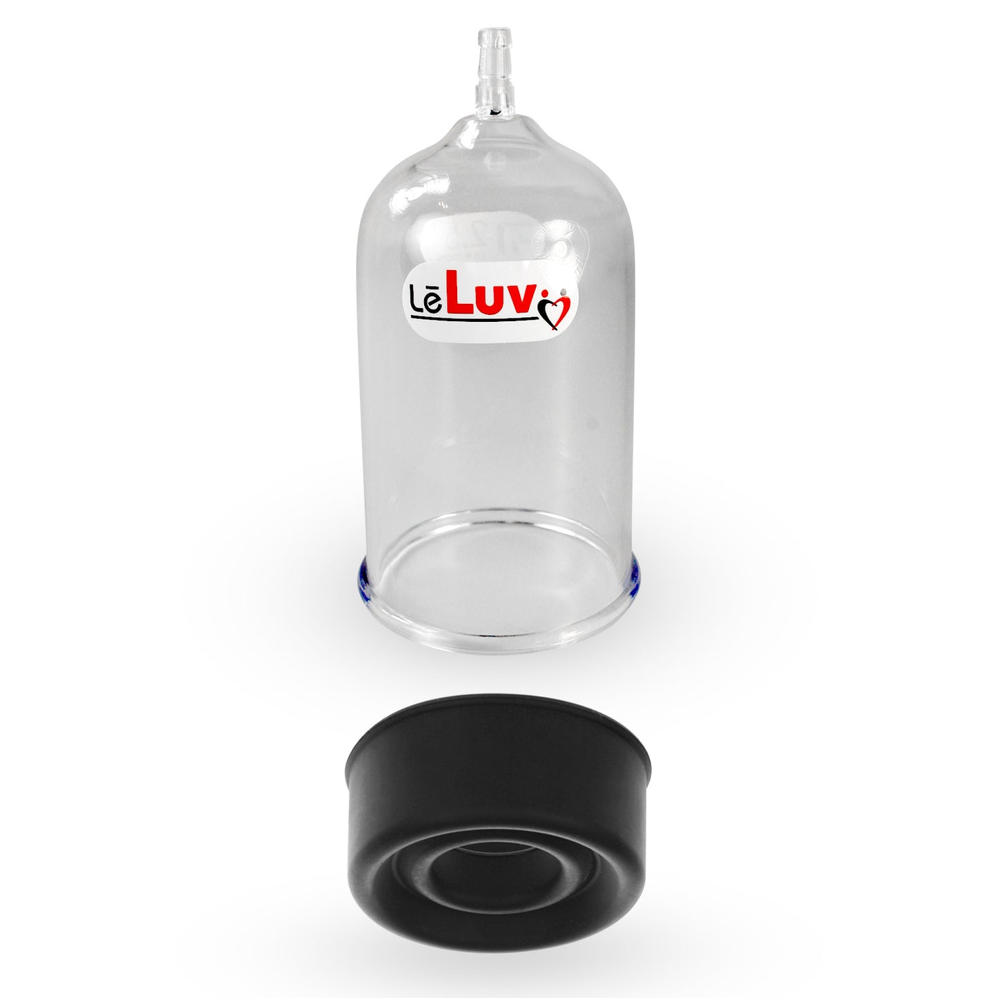 LeLuv EasyOp 2.5" x 4" Penis Head Cylinder with Sleeve Choice - TPR or Silicone