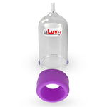 LeLuv EasyOp 2.5" x 4" Penis Head Cylinder with Sleeve Choice - TPR or Silicone