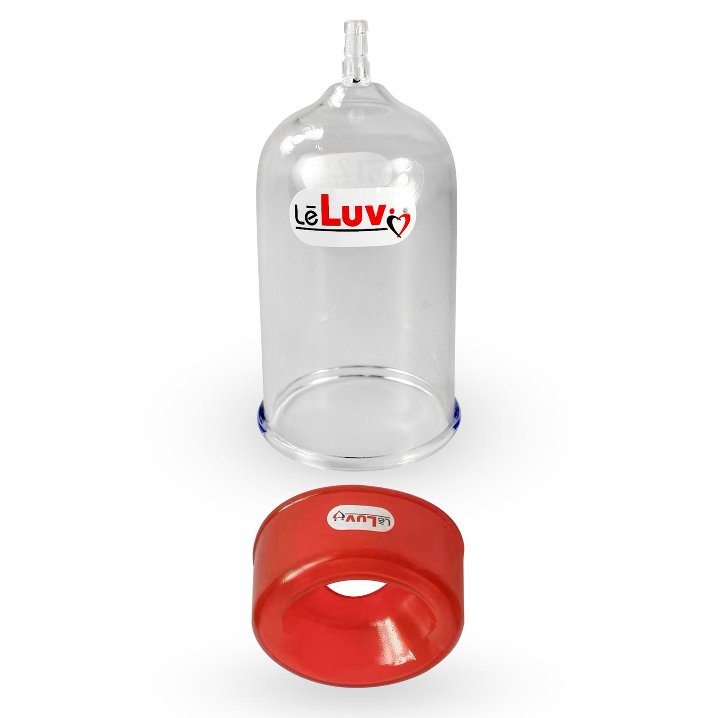 LeLuv EasyOp 2.5" x 4" Penis Head Cylinder with Sleeve Choice - TPR or Silicone