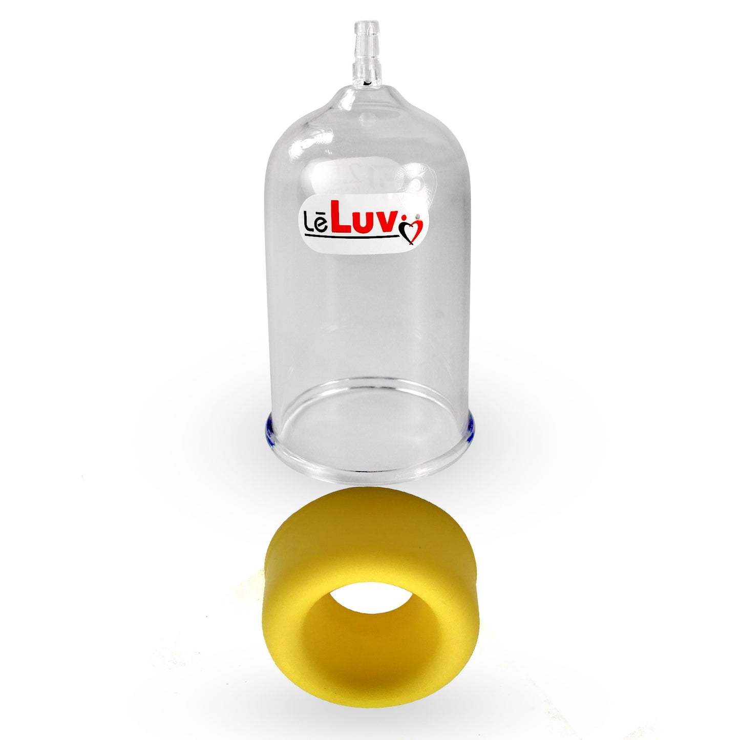 LeLuv EasyOp 2.5" x 4" Penis Head Cylinder with Sleeve Choice - TPR or Silicone