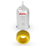 LeLuv EasyOp 2.5" x 4" Penis Head Cylinder with Sleeve Choice - TPR or Silicone